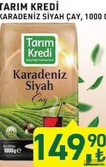 TARIM KREDİ KARADENİZ SİYAH ÇAY 1000 G TARIM KREDİ KARADENİZ SİYAH ÇAY 1000 G